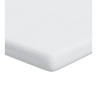 vidaXL Surmatelas 160 x 200 cm, Blanc, en Tissu Jacquard Polyester, rembourré en Mousse à mémoire, Texture Matte, pour Une Utilisation intérieure, Pas Besoin de Repassage, Passe au sèche-Linge. Il am