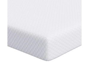 vidaXL Surmatelas Blanc 70 x 200 cm Tissu Jacquard, Surmatelas de Luxe, Matelas en Mousse mémoire Moderne, pour Un Sommeil réparateur, Accessoire de Confort