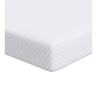 vidaXL Surmatelas Blanc en Mousse à mémoire, 140 x 190 cm, Double Couche, Tissu Jacquard en Polyester Respirant. À Utiliser à l'intérieur Uniquement, Style Contemporain, Finition Mate, Pas Besoin de