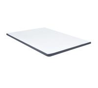 vidaXL Surmatelas de sommier tapissier 288214 – Protège-matelas lavable, doux Blanc/Gris foncé