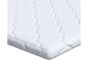 vidaXL Surmatelas en Coco Blanc 70 x 200 cm Tissu Jacquard