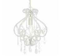 vidaXL Plafonnier avec Perles Rond Lampe Suspendue Lustre Luminaire Eclairage Intérieur Salon Salle de Séjour Chambre à 281593