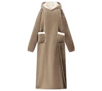 Vidaxl Sweat À Capuche Couverture Camel L Polaire Et Flanelle