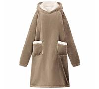 vidaXL Sweat à capuche couverture Camel s Polaire et flanelle