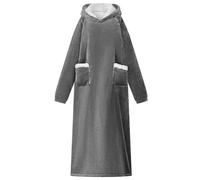 Vidaxl Sweat À Capuche Couverture Gris Foncé L Polaire Et Flanelle