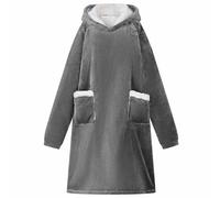 Vidaxl Sweat À Capuche Couverture Gris Foncé M Polaire Et Flanelle