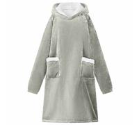 Vidaxl Sweat À Capuche Couverture Gris M Polaire Et Flanelle