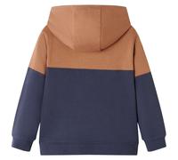 vidaXL Sweat à capuche mi-zip pour enfant Anthracite Cognac 116