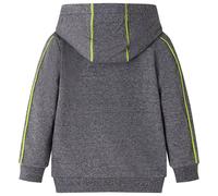 vidaXL Sweat à capuche zippé pour enfants Gris Melange 104