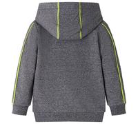 vidaXL Sweat à capuche zippé pour enfants Gris Melange 116
