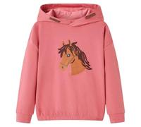 vidaXL Sweat-Shirt à Capuche pour Enfants Vêtement Imprimé Cheval Rose Ancien 104