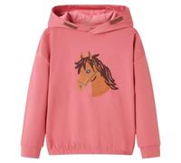 vidaXL Sweat-Shirt à Capuche pour Enfants Vêtement Imprimé Cheval Rose Ancien 116