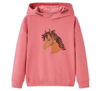 vidaXL Sweat-Shirt à Capuche pour Enfants Vêtement Imprimé Cheval Rose Ancien 128