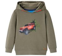 vidaXL Sweatshirt à Capuche pour Enfants Vêtement Tout-Petits Imprimé Jeep Kaki 116