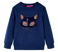 vidaXL Sweatshirt pour Enfants avec Imprimé Renard à Fourrure Vêtement Bleu Marine 116