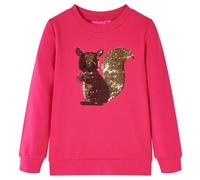 vidaXL Sweatshirt pour Enfants Tout-Petits Imprimé Écureuil Pailleté Rose Vif 104