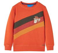 vidaXL Sweatshirt pour Enfants Vêtement Manches Longues Col Rond Tout-Petits Orange 116