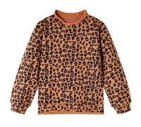 vidaXL Sweatshirt pour Enfants Vêtement Tout-Petits Imprimé Léopard Cognac Clair 116
