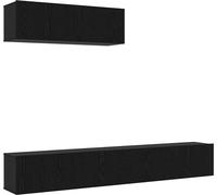 vidaXL Système d'armoires TV 3 pcs chêne noir 200 x 30 x 30 cm