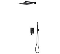 vidaXL Système de douche Acier inoxydable 201 Noir