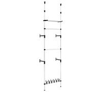 vidaXL Système de Garde-robe Télescopique Barres et Etagère Organisateur de Vêtements Portant Porte-vêtements Chambre Intérieur Aluminium