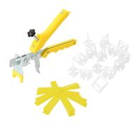 vidaXL Système de nivellement de carrelage – 500 cales 2500 clips – 1,5 mm – Transparent/Jaune