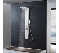 vidaXL Système de panneau de douche Acier inoxydable Carré