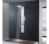vidaXL Système de panneau de douche Carré en acier inoxydable