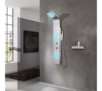 vidaXL Système de panneau de douche acier inoxydable incurvé 142370 Or G