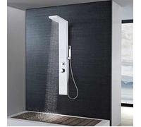 vidaXL Système de panneau de douche Aluminium Mat Blanc