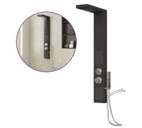 vidaXL Système de panneau de douche Aluminium Noir