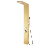 vidaXL Système de Panneau de Douche Colonne de Douche Set d'Accessoires pour Salle de Bain Maison Intérieur Acier Inoxydable 201 Doré