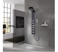 vidaXL Système de panneau de douche Verre Marron