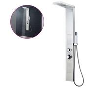 vidaXL Système de panneaux de douche Acier inoxydable Carré