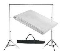 vidaXL Système de support de toile de fond 300 x 300 cm Blanc