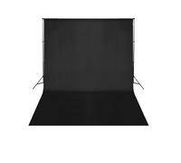 vidaXL Système de support de toile de fond 500 x 300 cm Noir