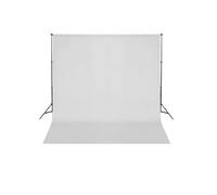 VidaXL Système de support de toile de fond 600 x 300 cm Blanc