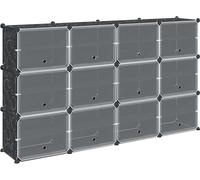 Cubes de rangement 8 pcs avec portes noir PP cube de rangement vidaXL