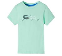 vidaXL T-Shirt Enfants à Manches Courtes Vêtement Design Crocodile Vert Clair 104