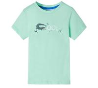 vidaXL T-Shirt Enfants à Manches Courtes Vêtement Design Crocodile Vert Clair 92