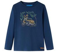 vidaXL T-shirt enfant manches longues Imprimé Jeep pour garçons et filles 1,5-2 ans Bleu marine 92