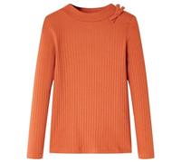 vidaXL T-Shirt Enfants à Manches Longues Vêtement Garçons Filles Orange Brûlé 92