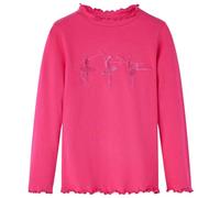 vidaXL T-Shirt Enfants à Manches Longues Vêtement Tout-Petits Ballerines Rose Vif 128