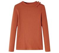 vidaXL T-Shirt Enfants à Manches Longues Vêtement Tout-Petits Garçons Filles Cognac 104