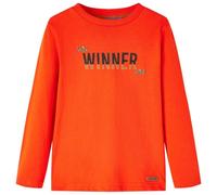 T-Shirt pour Enfants à Manches Longues, Vêtement pour Garçons et Filles, T-Shirt pour Tout-Petits 7-8 Ans, Imprimé Winner Orange Vif 128