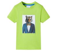 vidaXL T-Shirt pour Enfants avec Manches Courtes Vêtement Tout-Petits Vert Citron 116