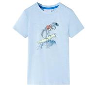 vidaXL T-Shirt pour Enfants Vêtement Tout-Petits Imprimé Dinosaure Bleu Clair 116