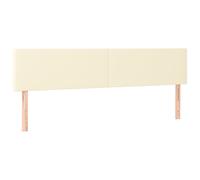 Vidaxl T?Tes De Lit 2 Pcs Cr?Me 100x5x78/88 Cm Similicuir
