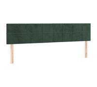 Vidaxl T?Tes De Lit 2 Pcs Vert Fonc? 80x5x78/88 Cm Velours Vert
