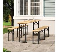 vidaXL Table à bière pliable 170x50x75-105 cm bois massif de sapin 363114